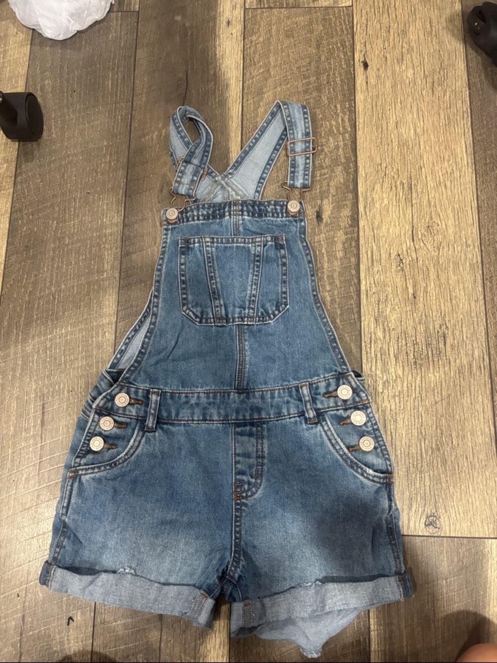 RSQ Kids Denim Short Overalls in Blue Wash
